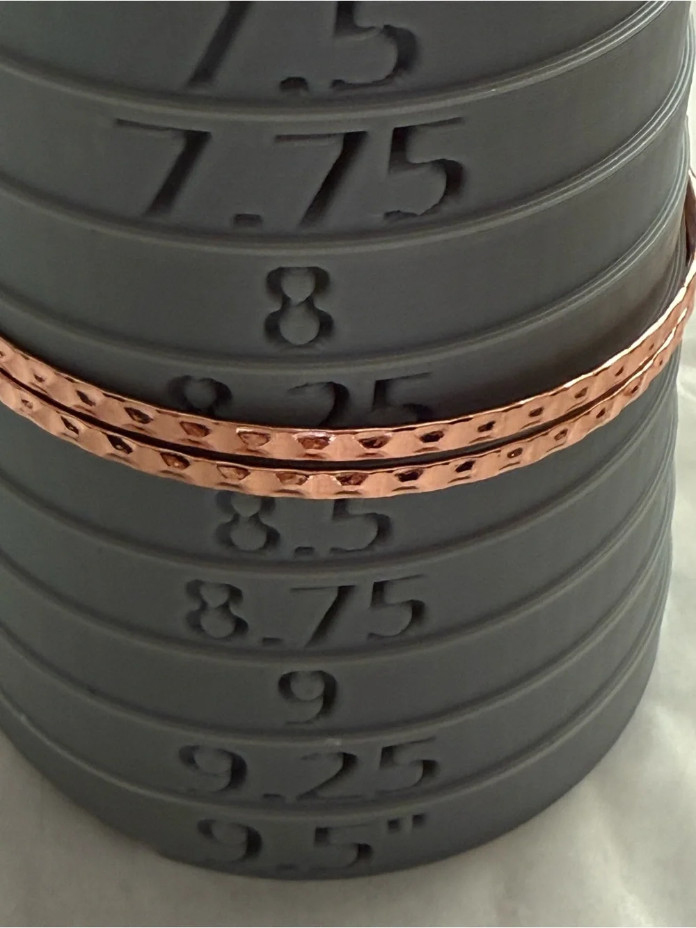 Rose Gold Hammered Bangle Bracelet Set - Women Jewelry